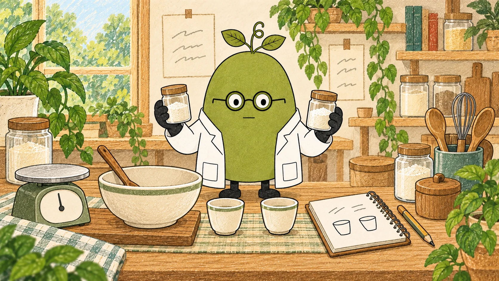 Monk Fruit Doctor compares candidate sweetener powders in a controlled formulation test.