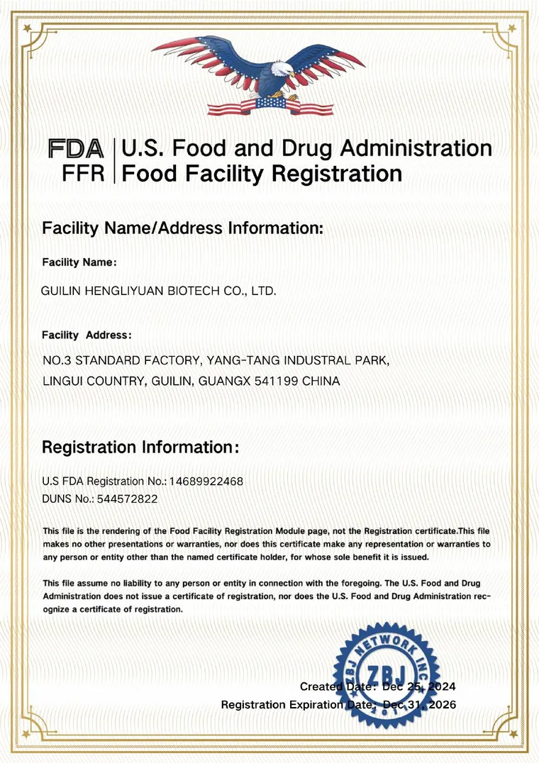 FDA Food Facility Registration