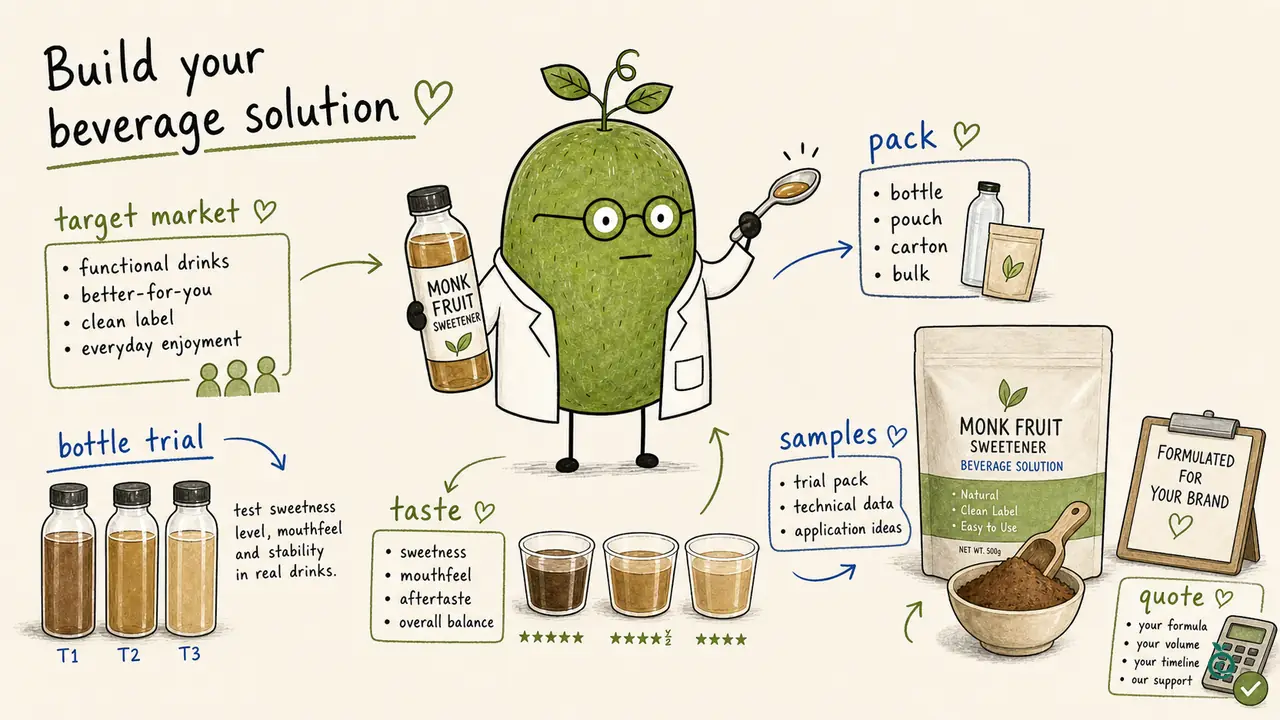 Monk Fruit Sweetener Beverage Solution