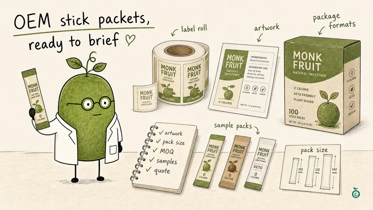 OEM Sweetener Stick Packets
