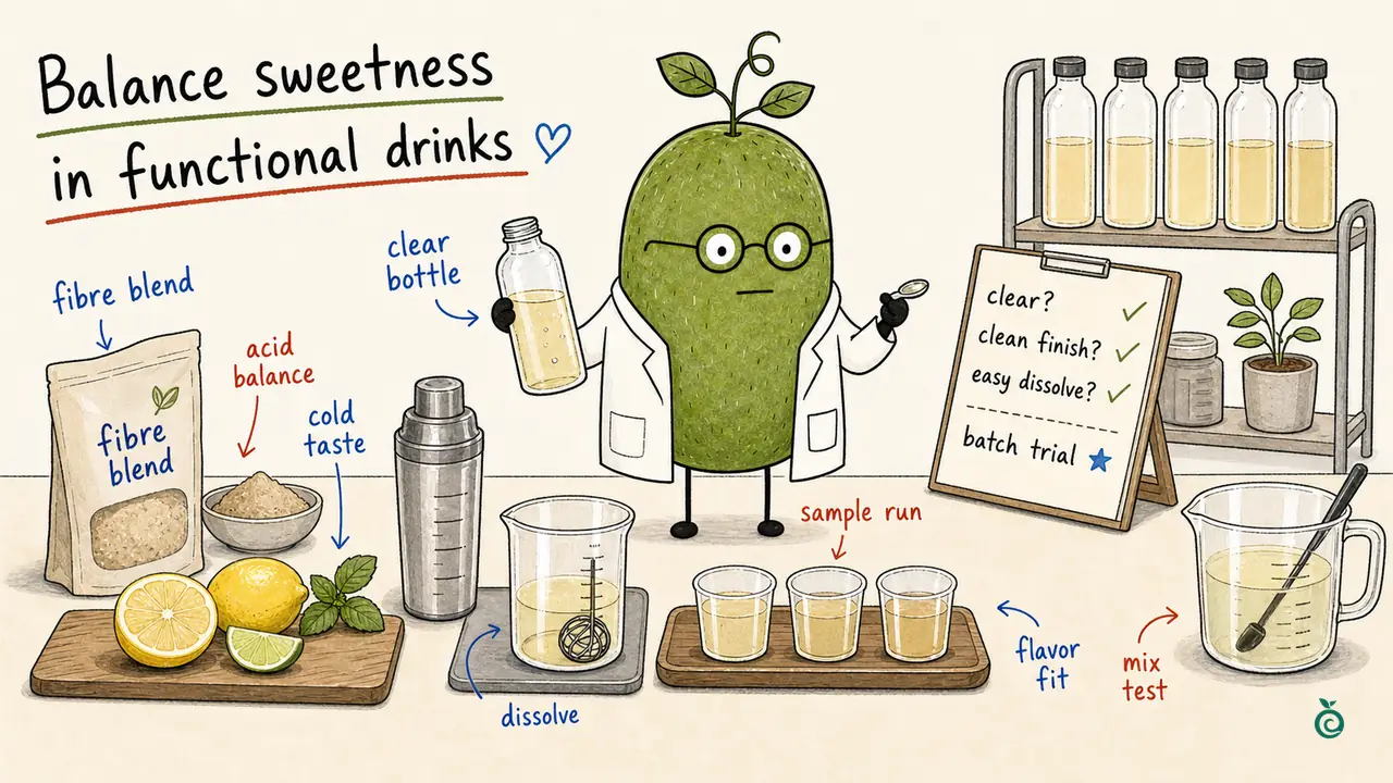 Monk Fruit Sweetener for Prebiotic Sodas and Functional Drinks