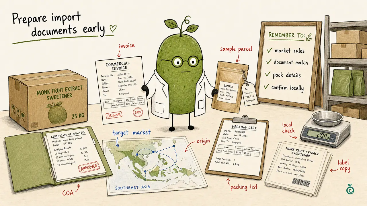 Monk fruit sweetener import documents: an Indonesia and Southeast Asia buyer brief