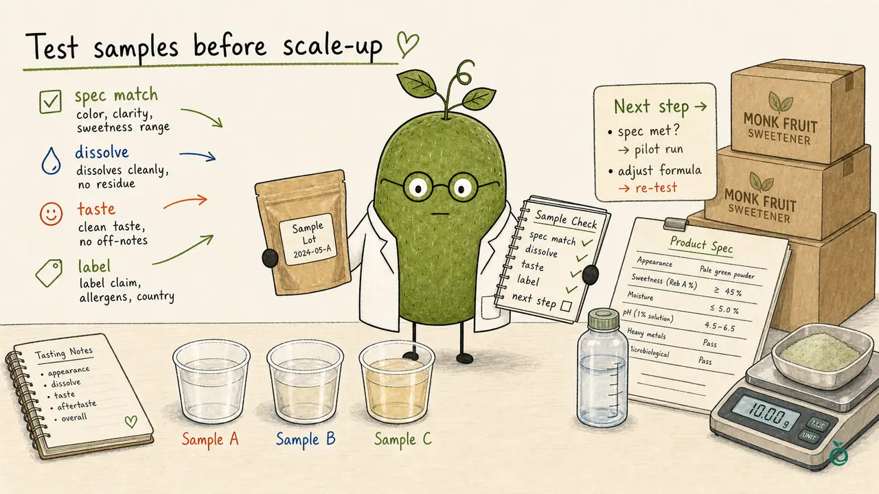 Monk Fruit Sweetener Sample Testing Workflow for Product Developers